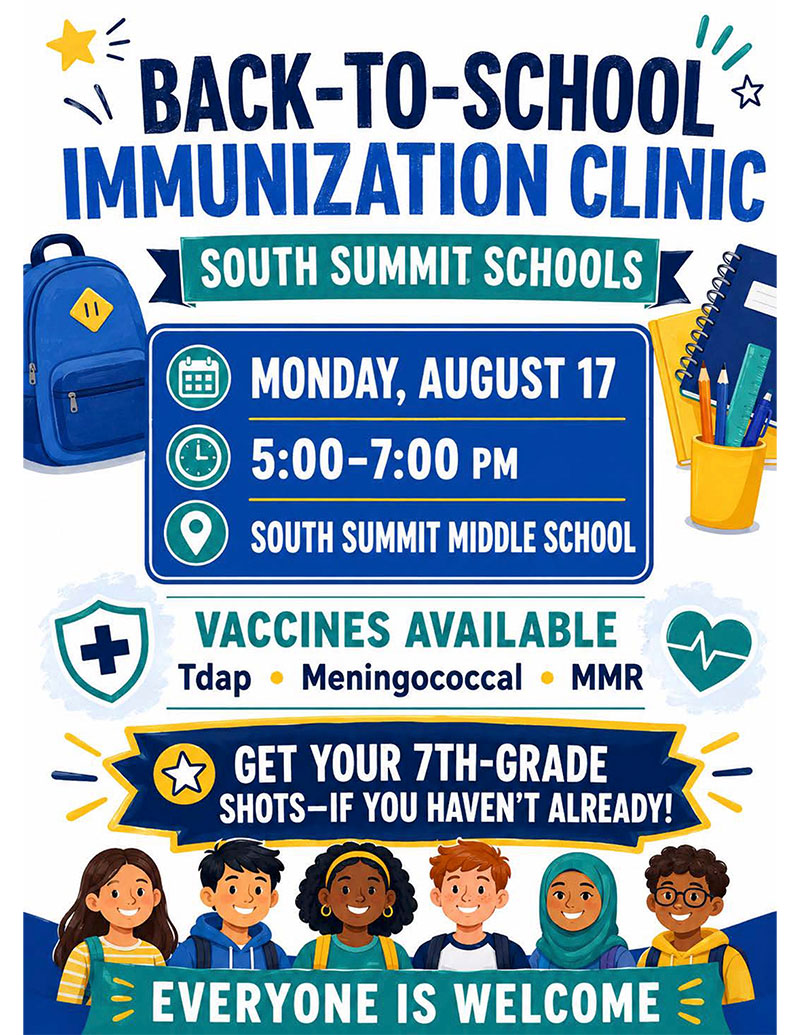 Back-to-School Immunization Clinic flyer